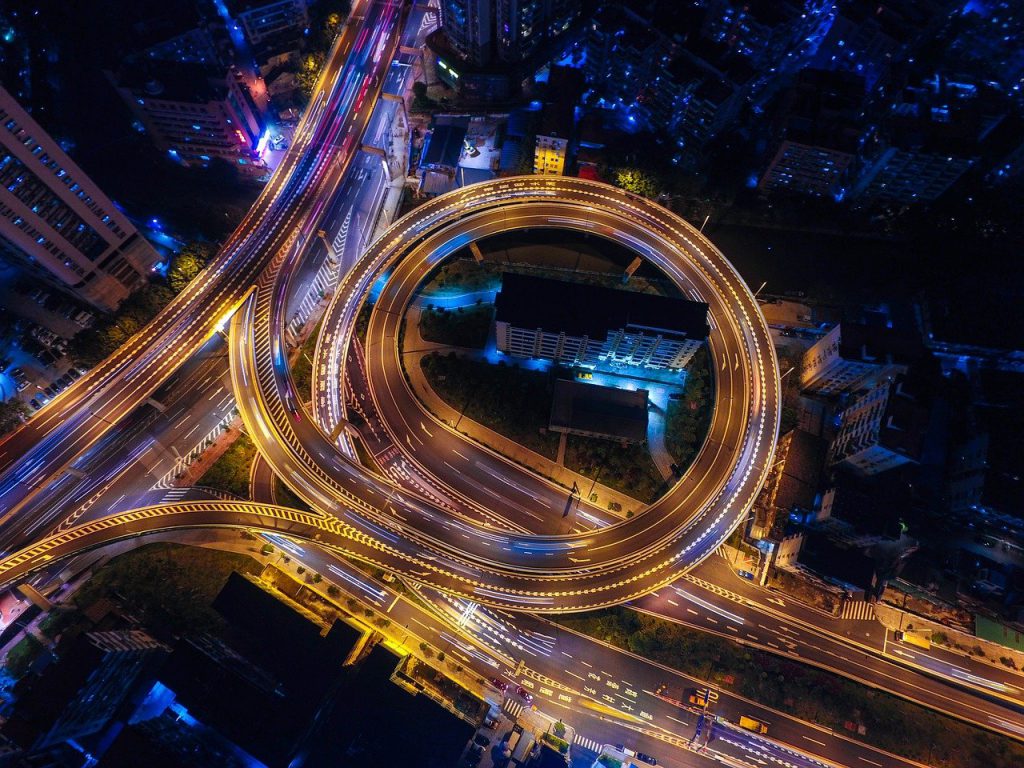 streets, night, lights